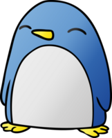 hand drawn gradient cartoon doodle of a cute penguin png