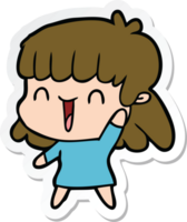 sticker of a cartoon woman png