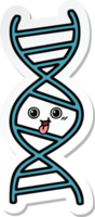 sticker van een schattige cartoon-dna-streng png