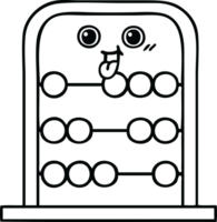 line drawing cartoon of a abacus png