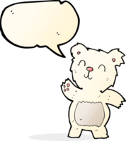 oso polar de dibujos animados con burbujas de discurso png