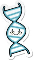 klistermärke av en söt tecknad DNA-sträng png