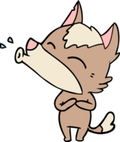 heulender Wolf-Cartoon png