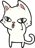 gato de dibujos animados mirando png