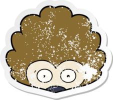 distressed sticker of a cartoon hedgehog png