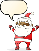 caricatura, feliz, santa claus, con, burbuja del discurso png