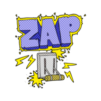 hand drawn cartoon electrical switch zapping png