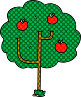 comic book style quirky cartoon tree png