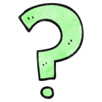 hand textured cartoon question mark png