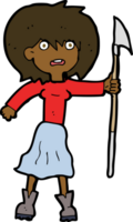 cartoon woman with harpoon png