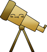 gradient shaded cartoon of a telescope png