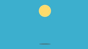 2D animation of a bouncing ball is good for illustration videos