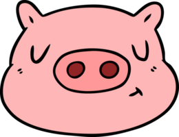 visage de cochon dessin animé png