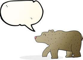 mão desenhado discurso bolha desenho animado Urso png