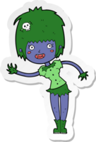 sticker of a cartoon vampire girl png