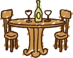 Restaurant Table Chalk Drawing png