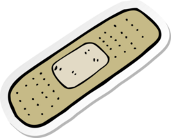 sticker of a cartoon medical plaster png