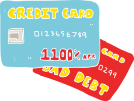 flat color illustration of credit cards png