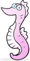 hand drawn cartoon seahorse png