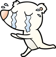 dibujos animados de oso polar llorando png