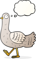 hand drawn thought bubble cartoon pigeon png