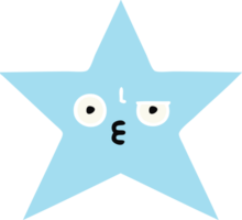 flat color retro cartoon of a star fish png