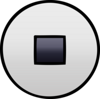 gradient shaded cartoon of a stop button png