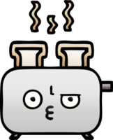 gradient shaded cartoon of a of a toaster png