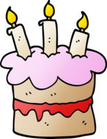 cartoon doodle birthday cake png