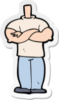 sticker of a cartoon body with folded arms png