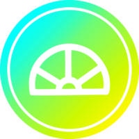 Winkelmesser Mathematik Ausrüstung kreisförmig Symbol mit cool Gradient Fertig png