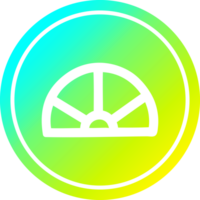 rapporteur math équipement circulaire icône avec cool pente terminer png