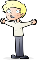 cartoon enthusiastic man png