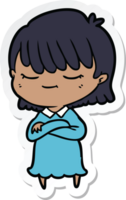 sticker of a cartoon woman png