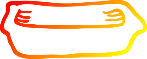 warm gradient line drawing of a cartoon empty tray png