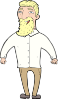 cartoon happy man with beard png