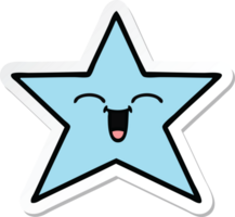 sticker of a cute cartoon star fish png