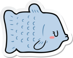 autocollant d'un poisson de dessin animé png