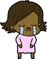 cartoon girl crying png