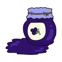 hand drawn cartoon blueberry jam png