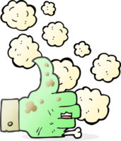 hand drawn cartoon zombie hand png