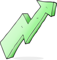 hand drawn cartoon arrow up trend png