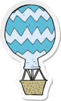 sticker of a cartoon hot air balloon png