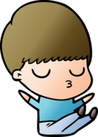 cartoon calm boy png