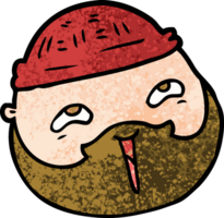 cartoon male face with beard png