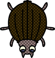 comic book style quirky cartoon beetle png