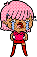 cartoon girl crying png