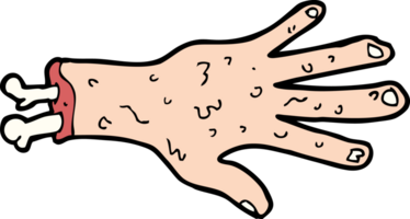 caricature de main coupée grossière png