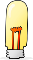 mano disegnato cartone animato leggero lampadina png