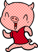 cochon dessin animé heureux png